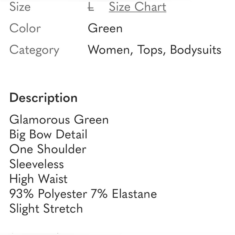 SHEIN Green One-Shoulder Bodysuit - Picture 9 of 11